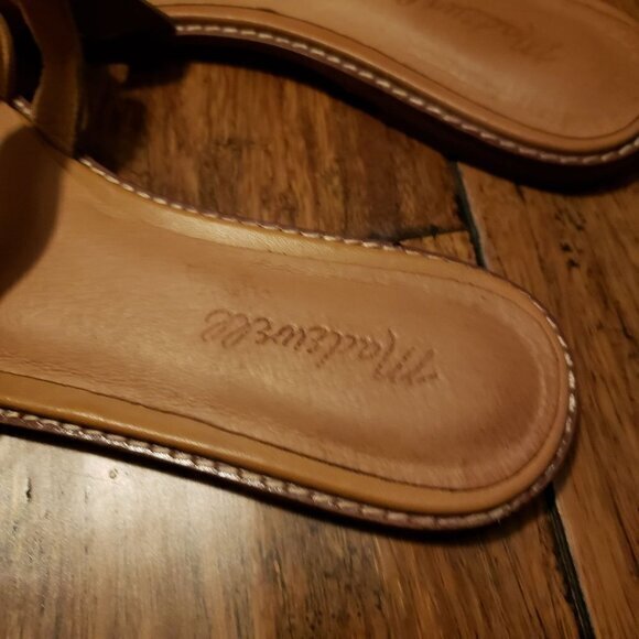 Madewell The Wave Slide Leather Sandal Snakeskin Womens Shoes Size 8.5 Pre-Owned - Picture 12 of 13